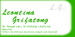 leontina grifatong business card